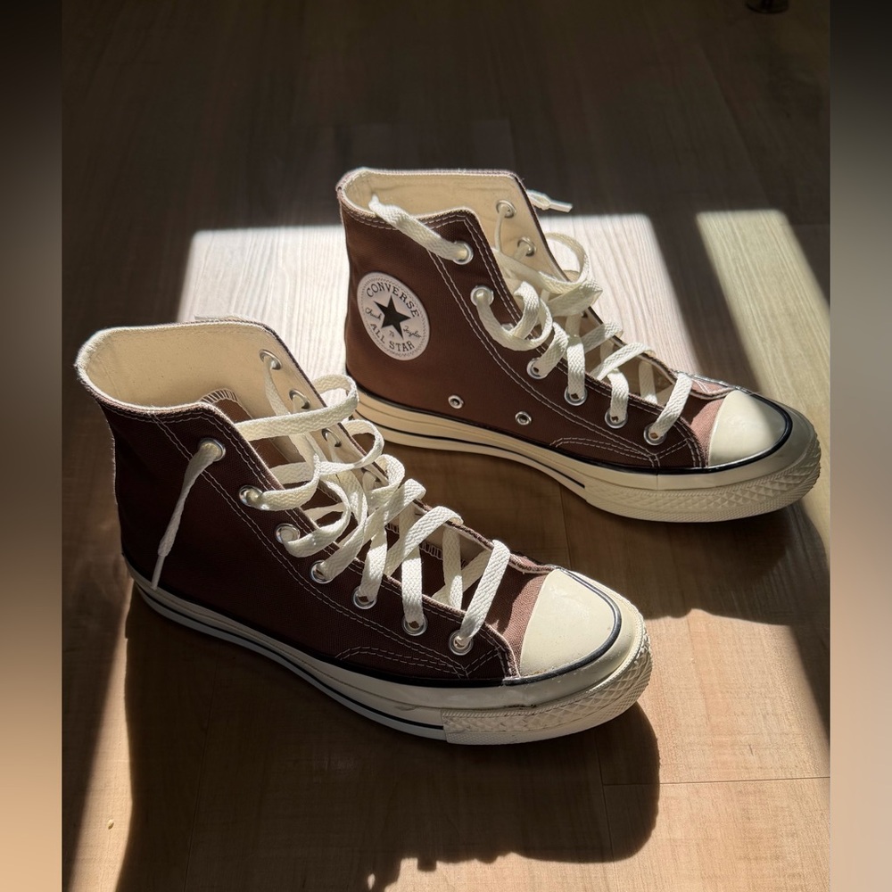 converse chuck 70 high tops in squirrel brown, size 7